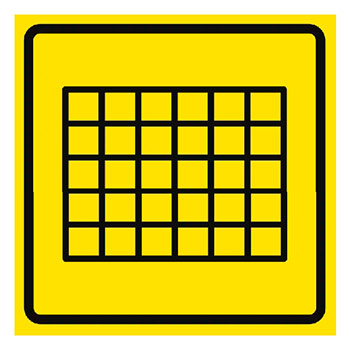 Тактильная пиктограмма «Табло», ДС60 (пленка, 200х200 мм)